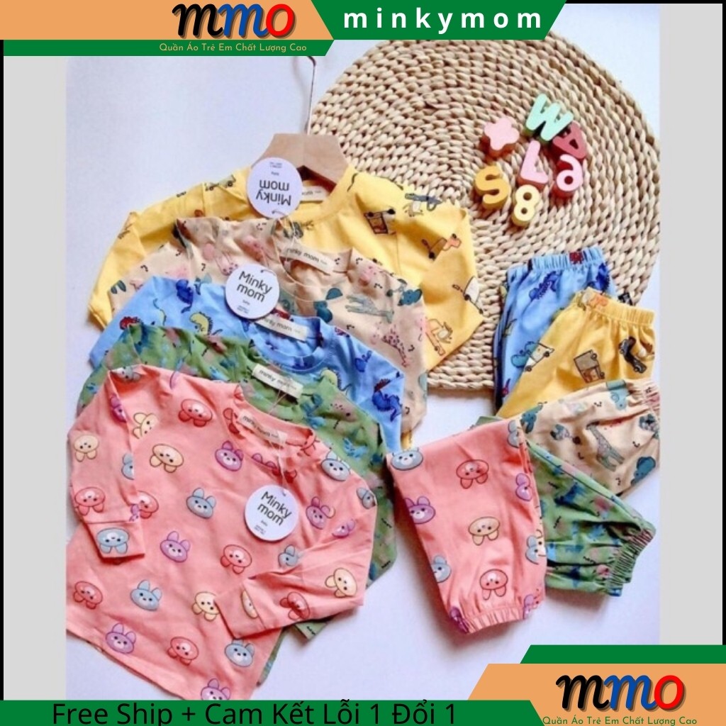 Bộ cotton minky mom dài tay cho bé yêu