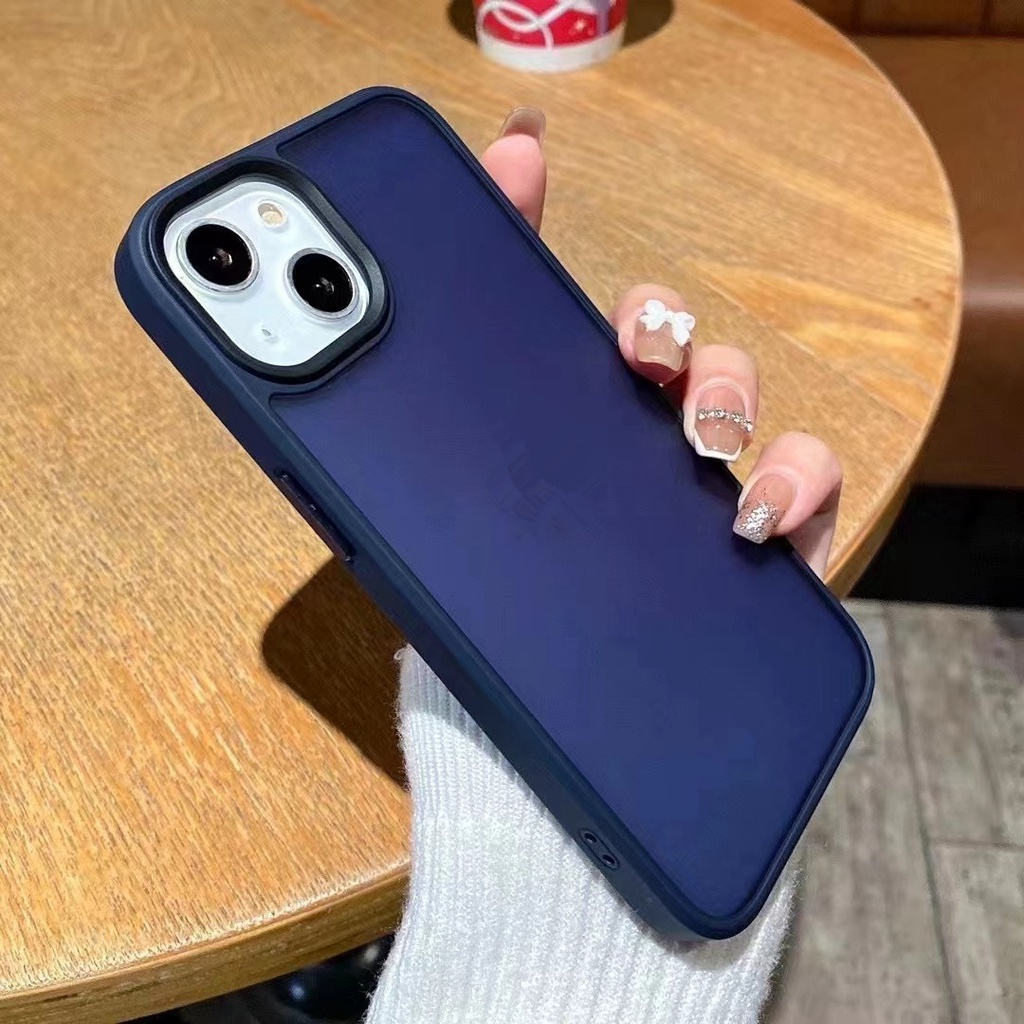 Ốp Điện Thoại acrylic Chống Sốc Màu Kẹo Cho iPhone 13 Pro max 12 Pro max 11 Pro max