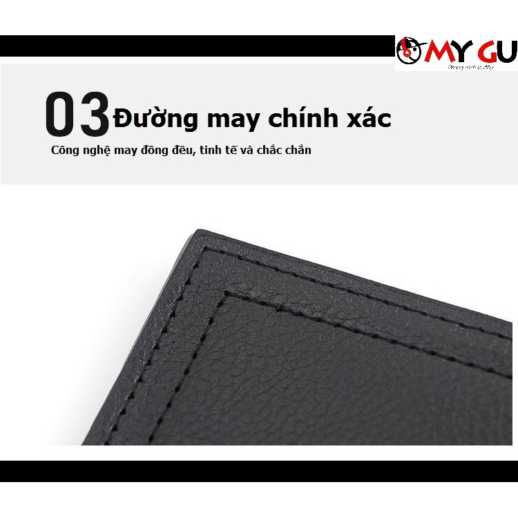 Ví da nam vân nổi, chất da PU chống thấm nước BV01B