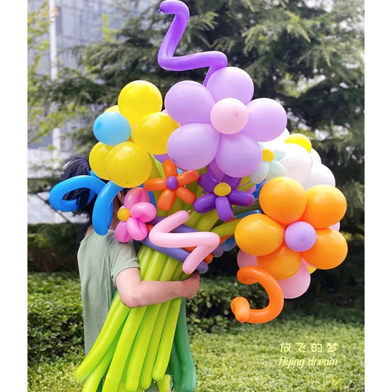 Bó Hoa Cúc Nhỏ Gắn Bong Bóng Trang Trí Tiệc Sinh Nhật / Ngoài Trời Cho Bé