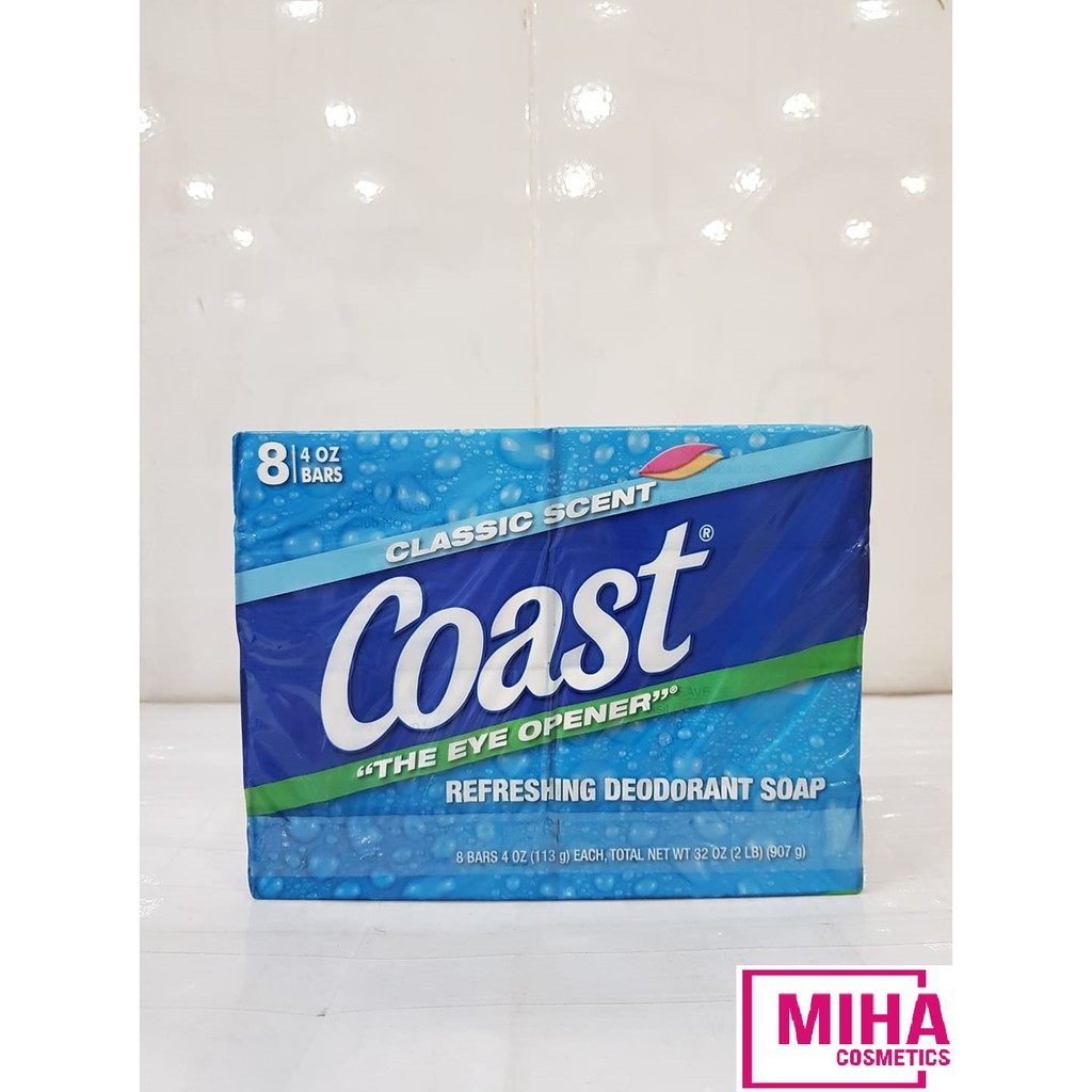 Lốc 8 Bánh Xà Bông Coast 113g USA