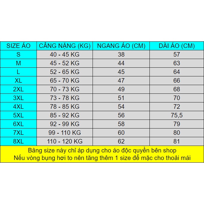 Áo thun size lớn giá rẻ