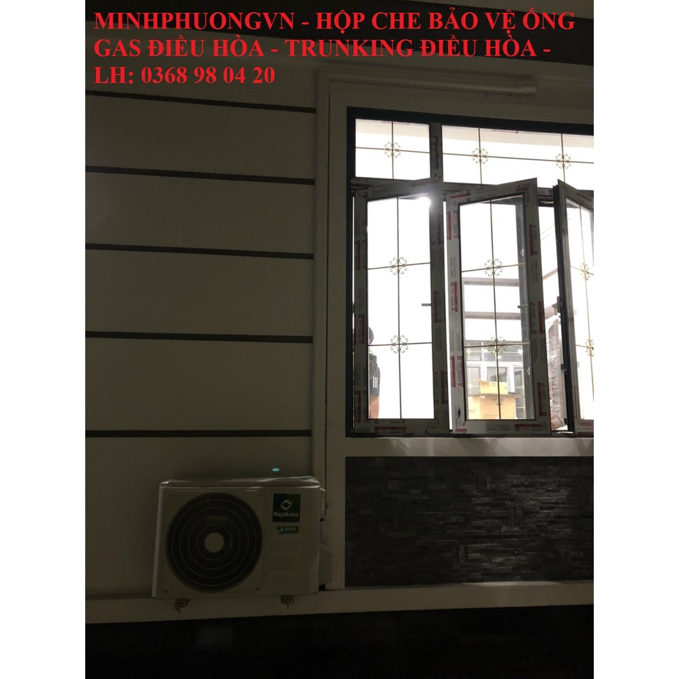 Hộp che bảo vệ đường ống gas điều hòa - ỐNG CỨNG DÀI 1M - Trunking - Giải pháp thẩm mỹ