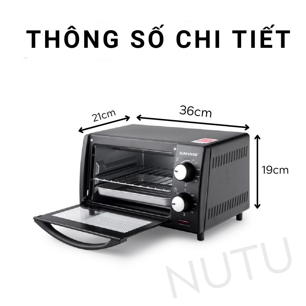 Lò Nướng Điện Sunhouse, Lò Vi Sóng 10L SHD4210 Chính Hãng Bảo Hành Bảo Hành 12 Tháng