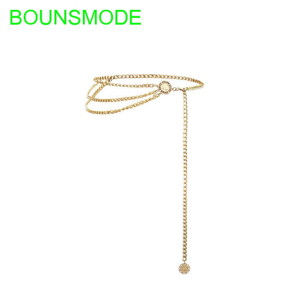 Coin Charm Metal Chain Retro Belt Body Chain