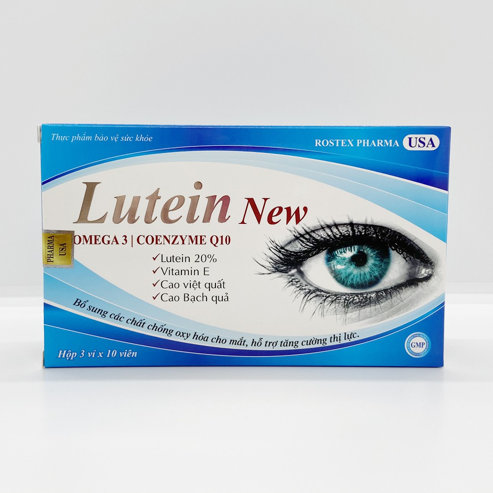 Viên uống sáng mắt Lutein New Omega 3 giảm khô mắt, mờ mắt, mỏi mắt - Hộp 30 viên [Lutein]