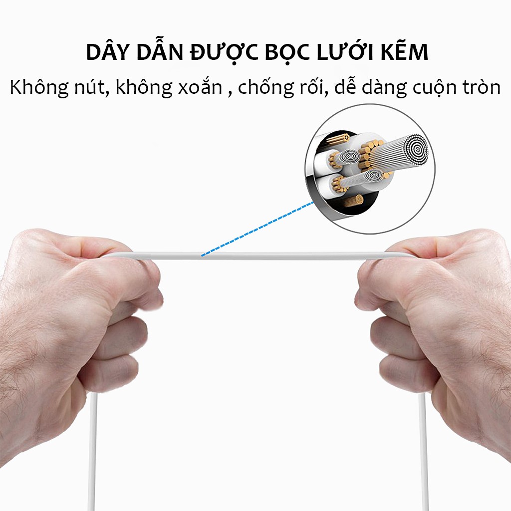 Dây cáp sạc iPhone Pisen 3A Type C TCC04-1000 hỗ trợ sạc nhanh