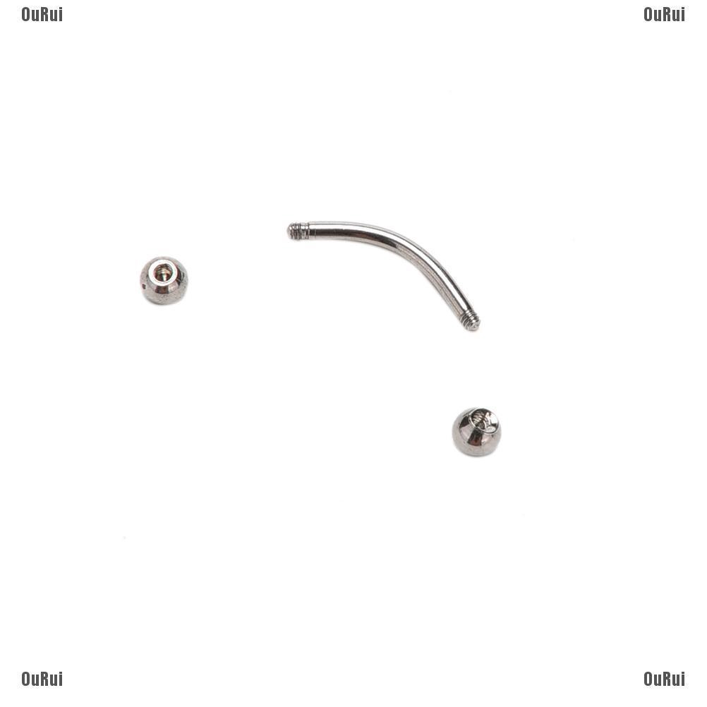 Khuyên Xỏ Lông Mày Bằng Thép Không Gỉ Thiết Kế Cong Thời Trang