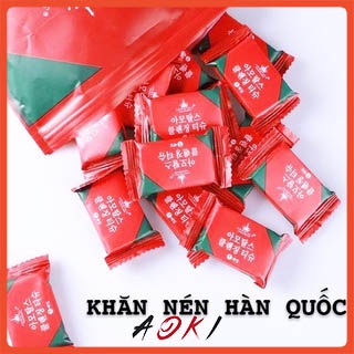 Hott  Khăn giấy nén rửa mặt dạng viên kẹo hàn quốc, khăn nén ướt dạng viên Tiện DỤng đi du lịch