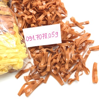 100 gram thun cột tóc loại tốt, chun cột tóc túi zip