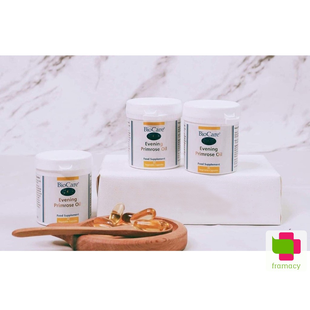 Tinh dầu Hoa anh thảo BioCare Evening Primrose Oil, Anh (30 viên) làm đẹp da tóc, cân bằng nội tiết cho phụ nữ, mẹ bầu | BigBuy360 - bigbuy360.vn