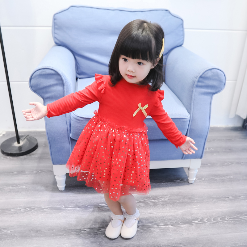 Đầm dài tay phong cách công chúa đáng yêu cho bé gái