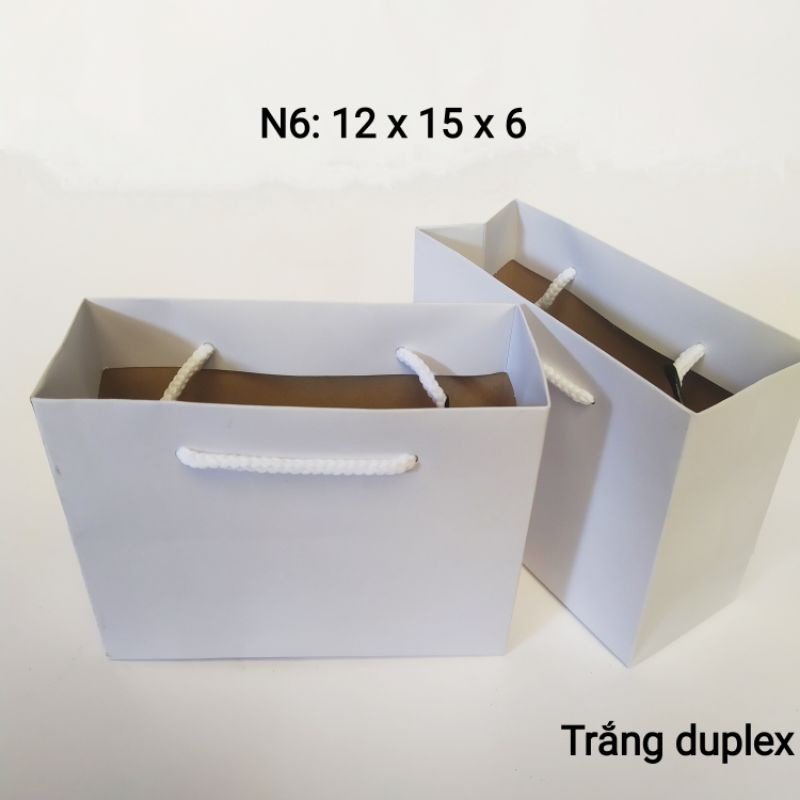 10 Túi Giấy đụng mỹ phẩm - túi giấy trắng đẹp - Túi giấy đựng quà