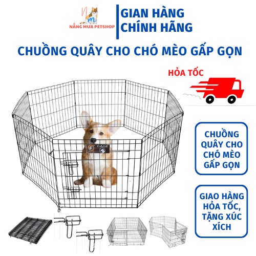 Chuồng quây chó mèo, quây chuồng chó, quây chó sơn tĩnh điện
