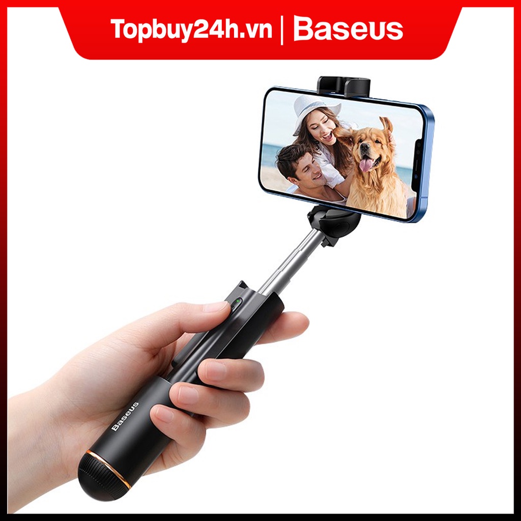 Gậy hỗ trợ chụp ảnh Baseus mini không dây Bluetooth có thể gập lại cầm tay mở rộng được cho iPhone 12 11 Pro Max Xiaomi