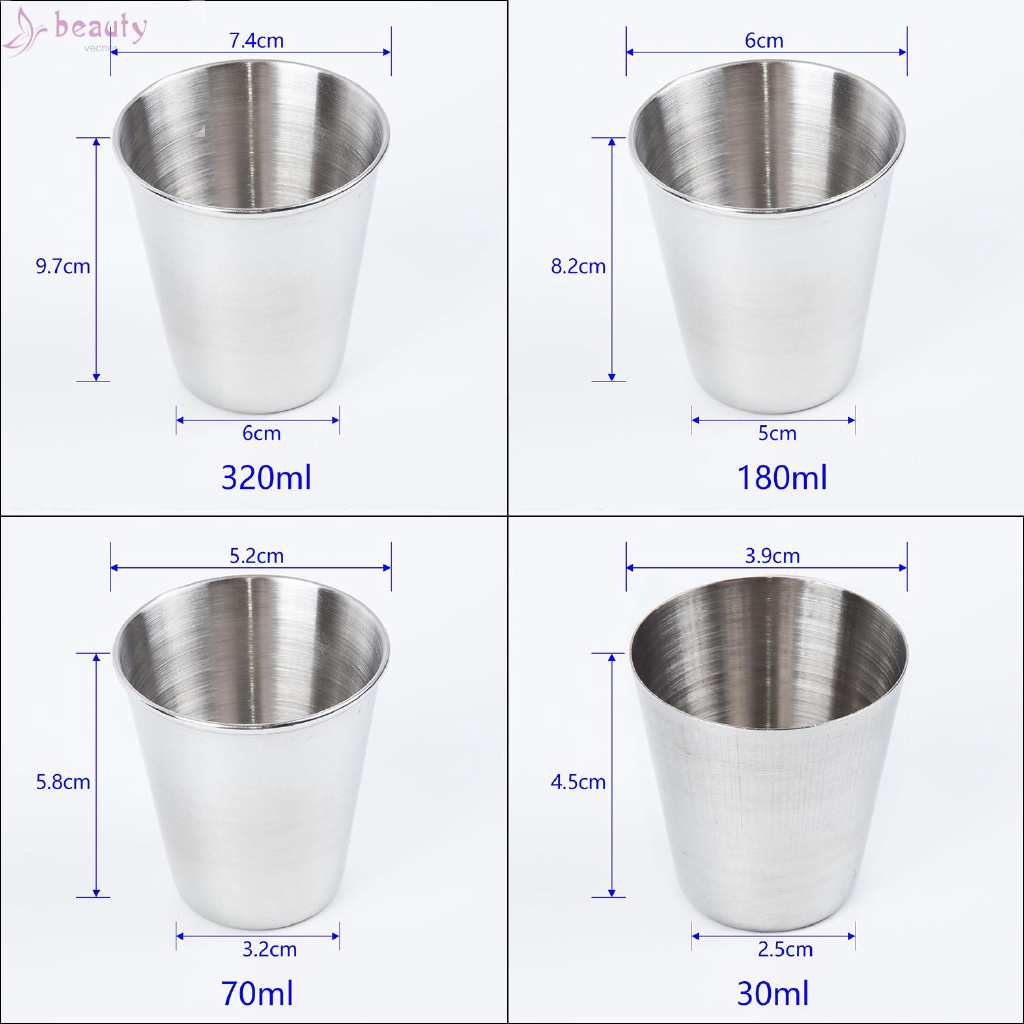 Cốc Nước Thép Không Gỉ Giữ Nhiệt Cao Cấp 30/70/180/320ml