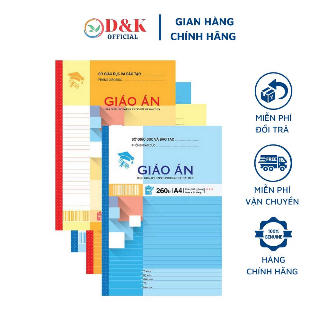 Sổ Giáo Án A4 Hải Tiến Thiết Kế Phù Hợp Cho Giáo Viên Và Học Sinh 200/260/300 Trang