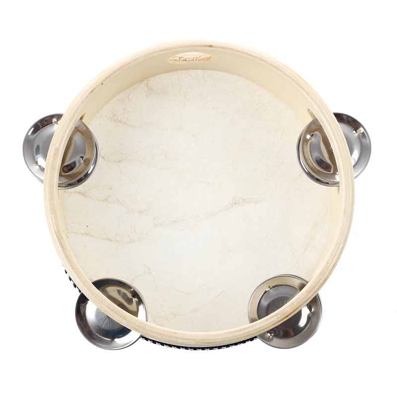 6" Musical Tambourine Tamborine Drum Round Percussion Gift for KTV Party