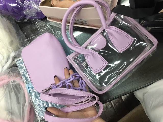 Set túi mini xinh xắn nhiều màu có dây đeo, xích