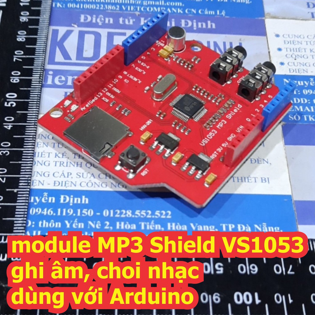 module MP3 Shield VS1053 ghi âm, choi nhạc dùng với Arduino kde0317