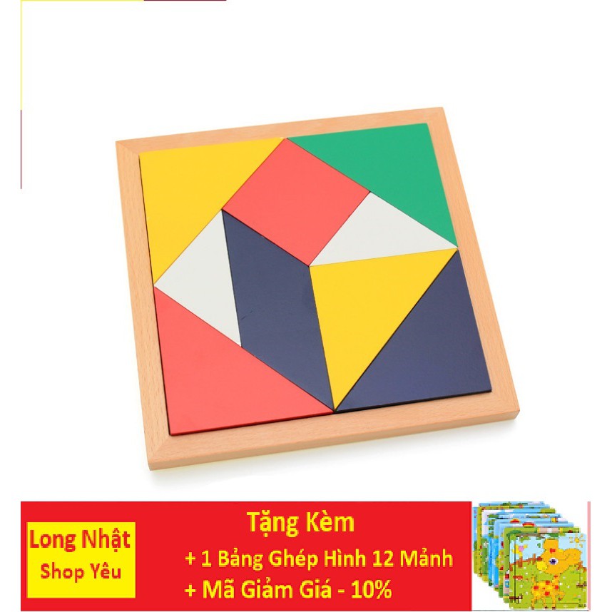 Giảm 10% [Tối Đa 35K Đơn Từ 50K] – Đồ Chơi Gỗ Ghép Hình Tangram - Giáo Cụ Montessori