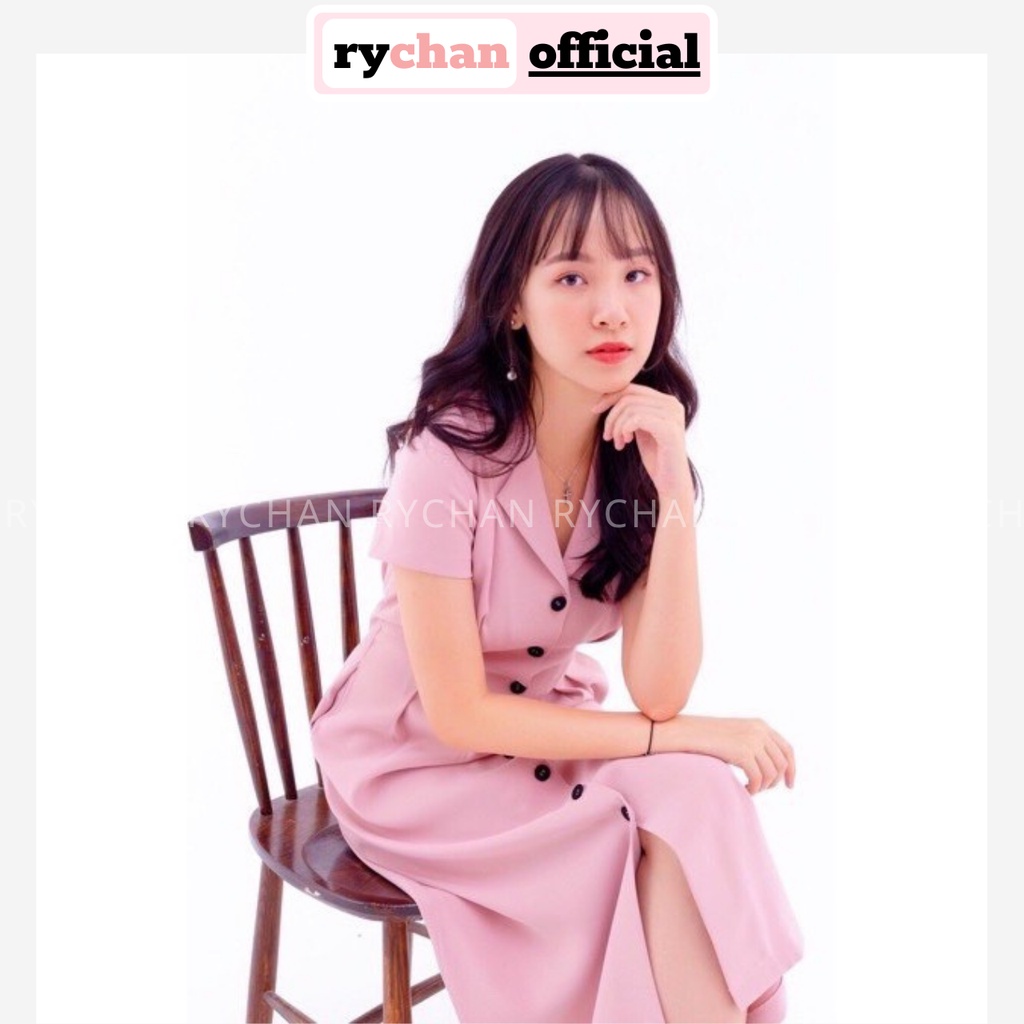 Đầm Xòe Sơ Mi Cổ Vest 2 Màu [Ảnh Thật Cuối] - DX0027