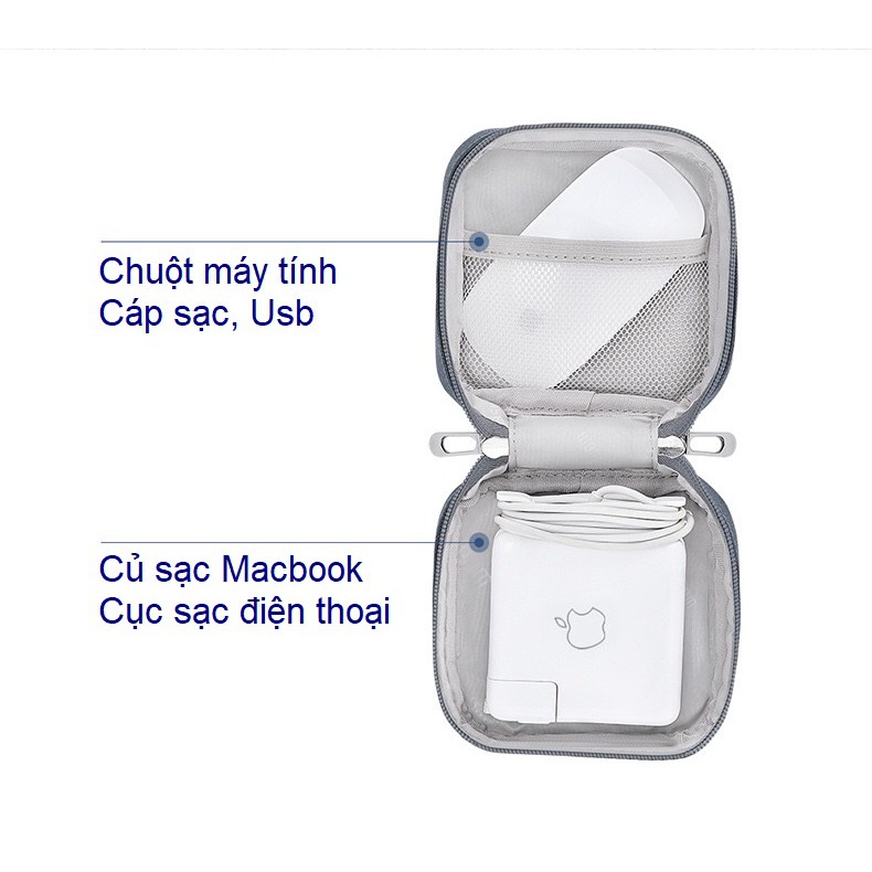 Túi đựng combo chuột sạc laptop Macbook và phụ kiện điện tử BUBM DUNB chính hãng