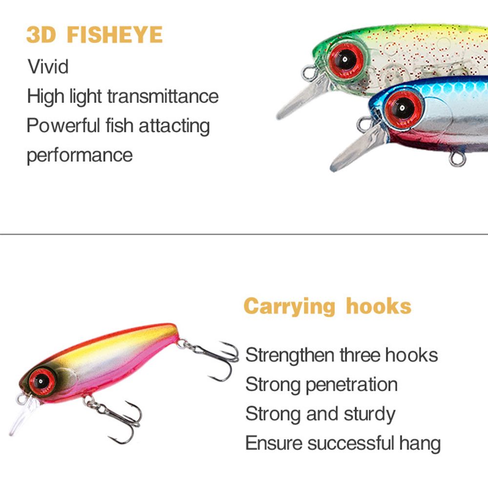 Mồi Câu Cá Nhân Tạo Nổi 38mm 2.7g Nhiều Màu Sắc