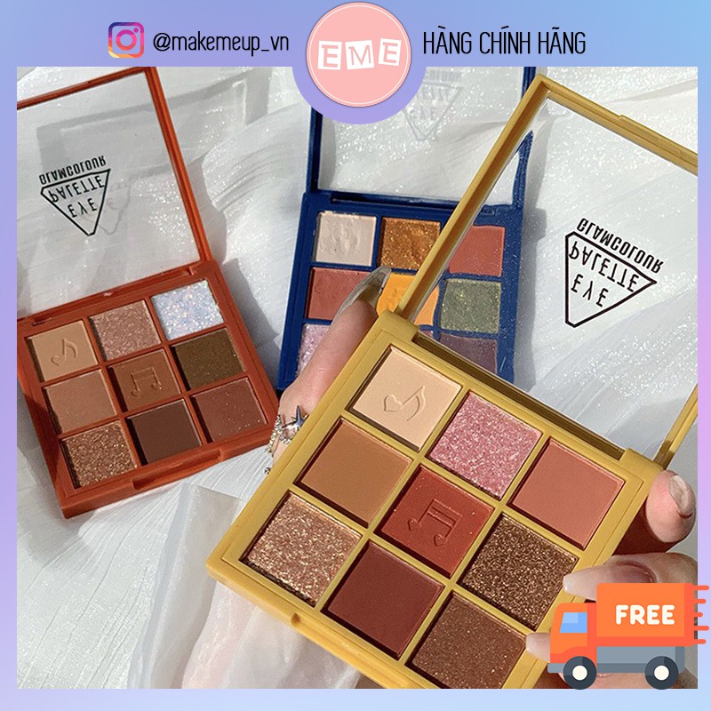 Bảng mắt 9 ô Glam Colour Tông Màu Dễ Phối Với Nhiều Phong Cách