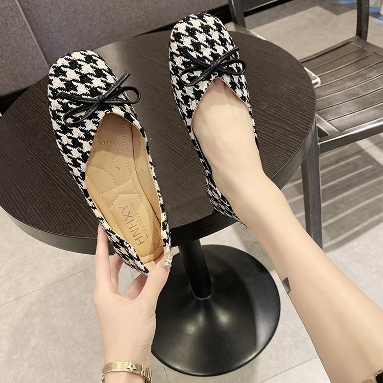 Giày Búp Bê Họa Tiết Ca Rô Xinh Xắn Dành Cho Nữ | BigBuy360 - bigbuy360.vn