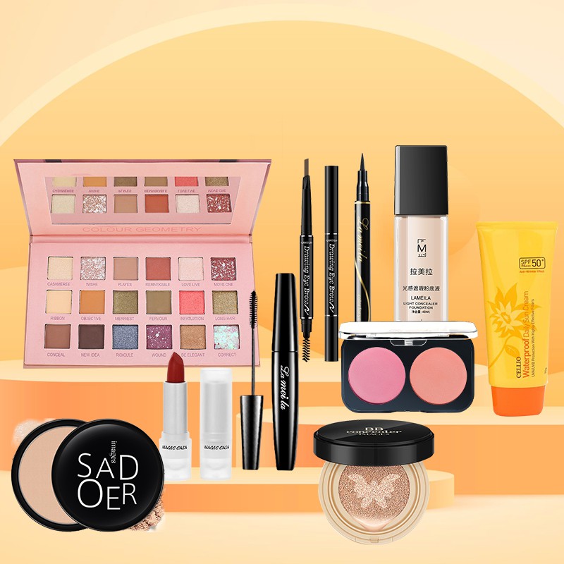 Bộ trang điểm chuyên nghiệp 10 món makeup đầy đủ thần thánh bảng màu thời thượng hottrend Zento