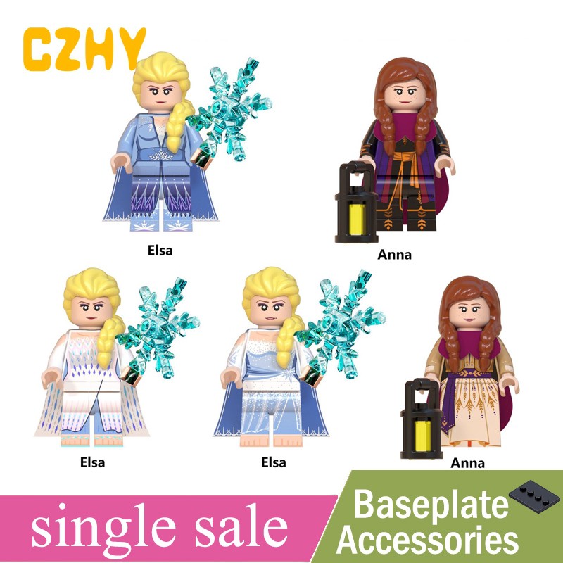 Bộ Mô Hình Lắp Ghép Lego Nhân Vật Anna Elsa Wm6084