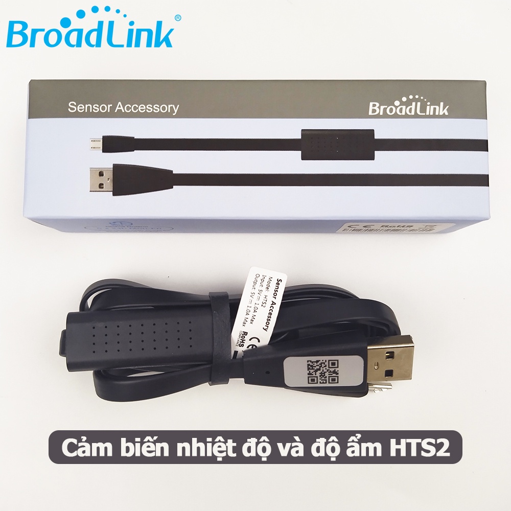 Trung tâm Broadlink Điều khiển hồng ngoại RM4 mini và cảm biển nhiệt độ độ ẩm HTS2