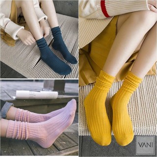 Tất len gân cao cổ nữ