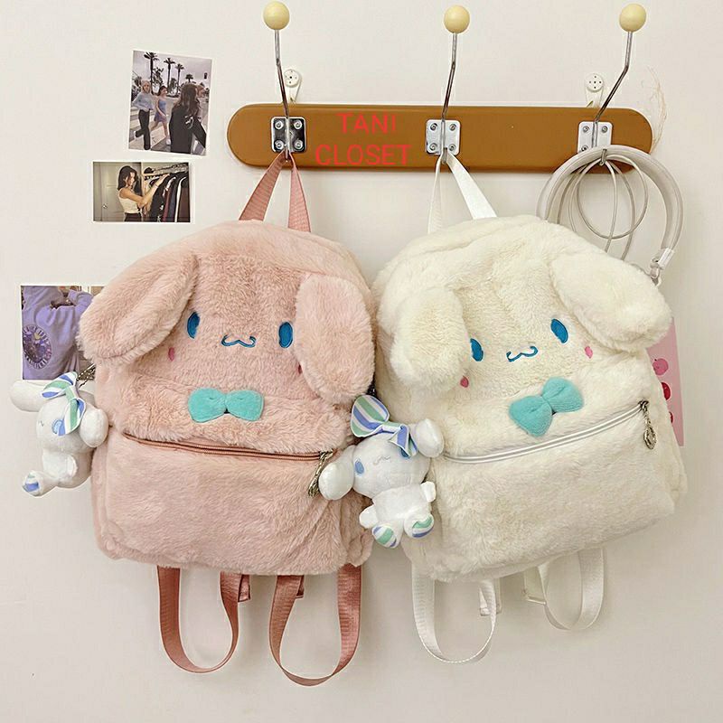 Ba Lô Đi Học Chú Chó Cinnamoroll Bông Mềm Đáng Yêu