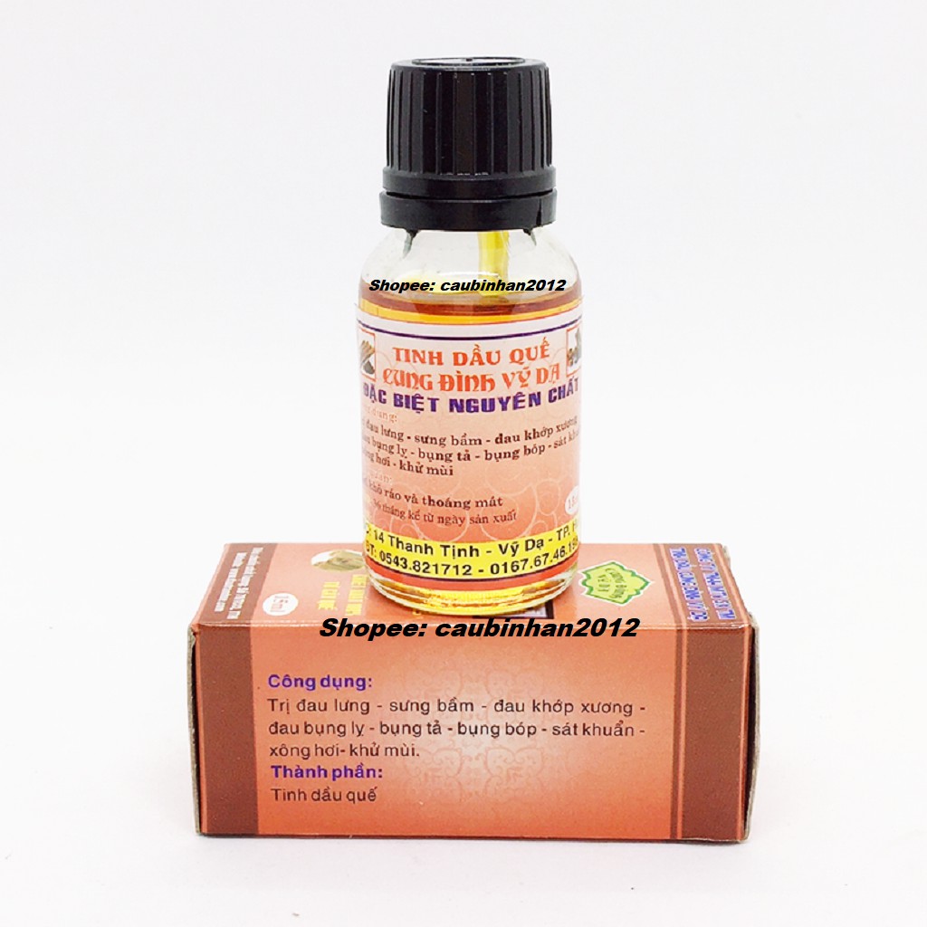 Tinh Dầu Quế Chai 15ml Cung Đình Vỹ Dạ Huế Nguyên Chất 100%