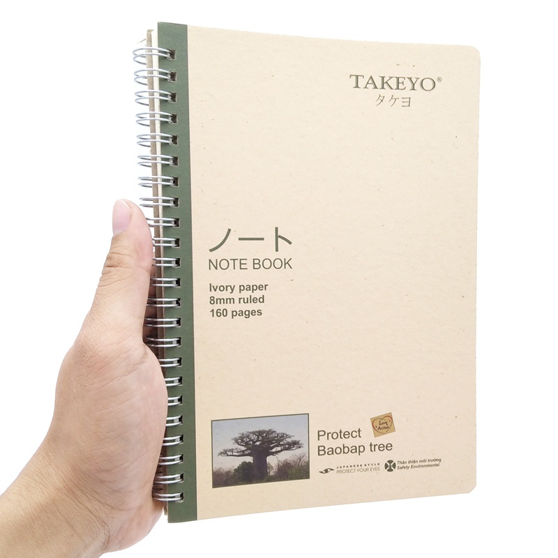 SỔ LÒ XO TAKEYO A5 160TRAMG