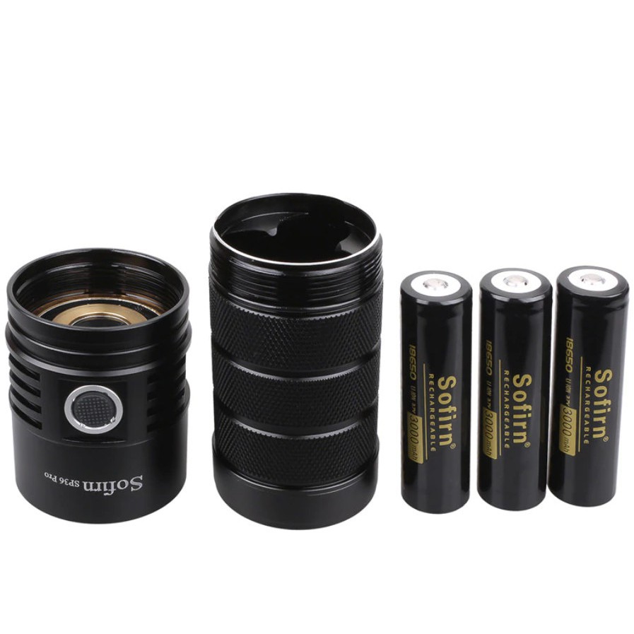 Đèn pin SOFIRN SP36 PRO 4 LED SST40 sáng 8000lm xa 450m sạc TYPE-C 3 pin sạc 18650