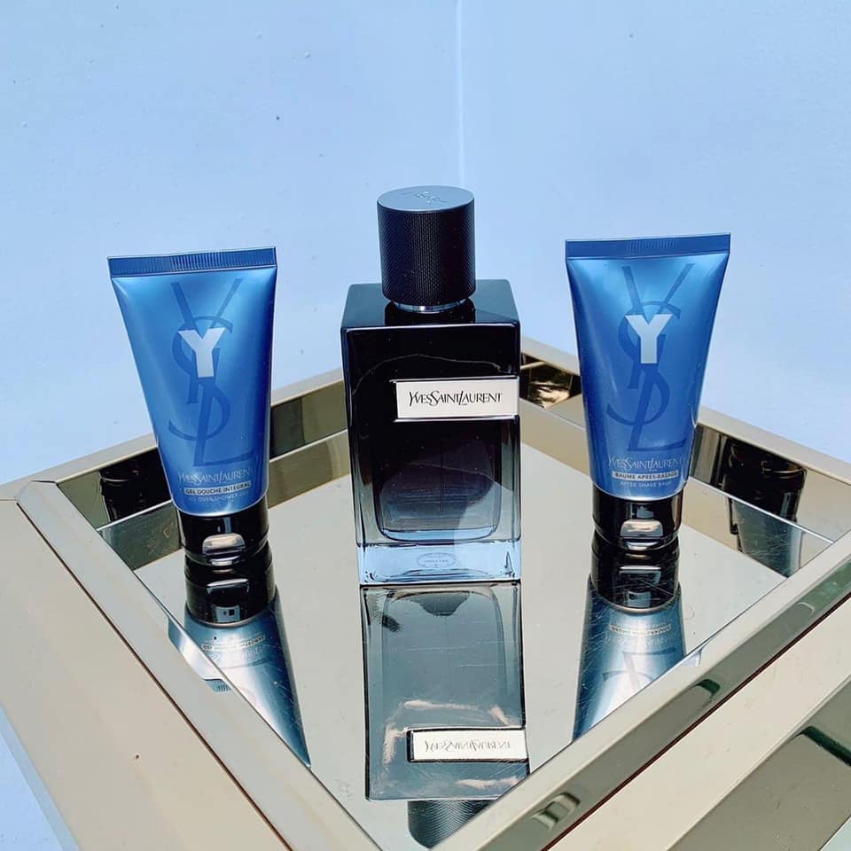 Bộ nước hoa Gift Set Yves Saint Laurent Y Eau de Parfum 3pcs (Nước hoa 100ml + sữa tắm 50ml + dưỡng sau cạo râu 50ml)