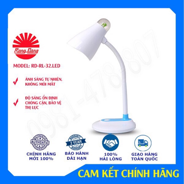 [SIÊU SALE] Đèn học để bàn chống cận LED 32 Rạng Đông CAO CẤP