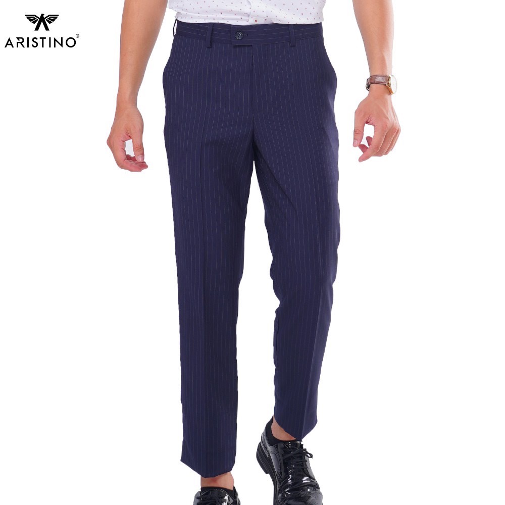 Quần âu Aristino kẻ sọc  from ôm  , thoáng mát ATR02907