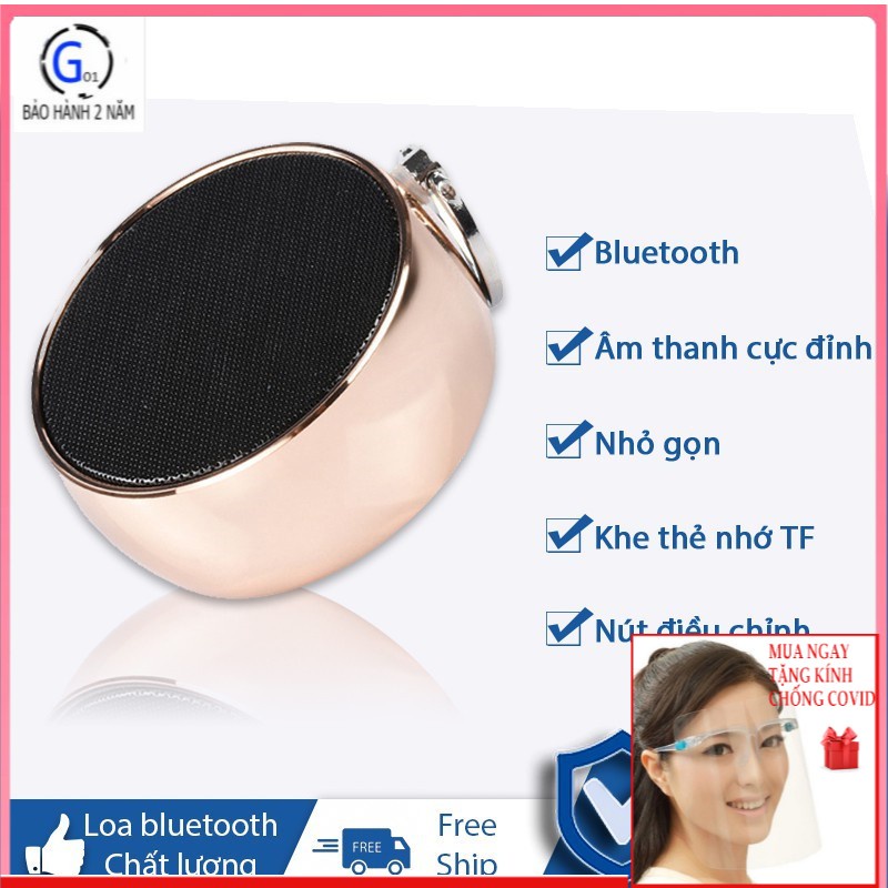 Loa bluetooth mini BS02, loa blutooth vỏ thép, âm vang, bass chuẩn, có khe cắm thẻ nhớ, cổng 3.5mm