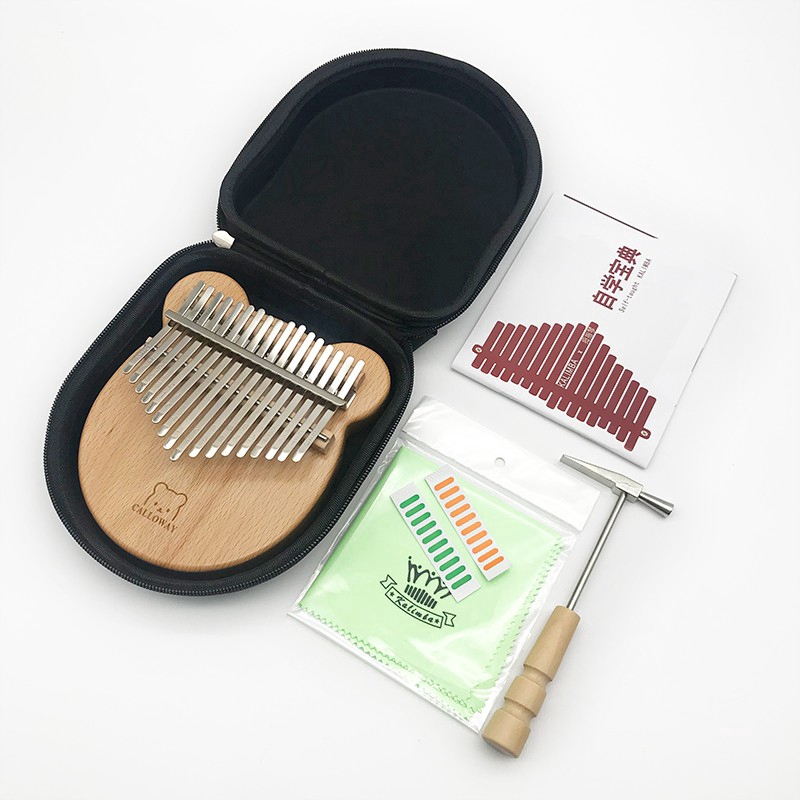 【New】17 keys EQ Kalimba Beech bear kalimbaThumb Piano Acoustic Finger Piano Africa Music Instruments