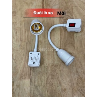 Đui đèn lò xo kèm công tắc