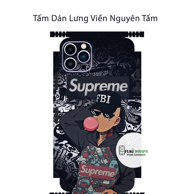 Tấm dán Skin Mặt Sau FULL VIỀN Dành Cho 13prm , 12prm , 11prm , x, xs, xr , xsm , ip12 , ip13 , ip11 , 7p - FukiShop
