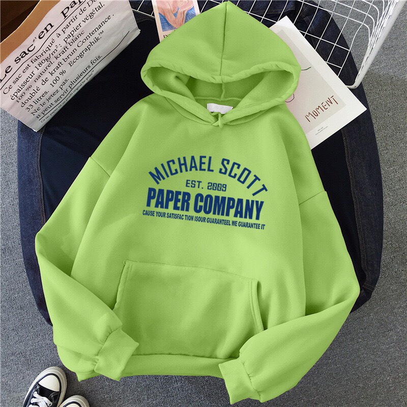 Áo Nỉ Hoodie In Chữ PAPER COMPANY From Rộng Unisex Chất Liệu NỈ Mềm Mại Phom Nam Nữ