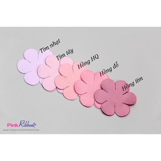 *TÚI 10C - CÁNH HOA LỤA 6 CÁNH 2 CỠ 6CM VÀ 8CM dùng làm hoa vải, hoa cài áo, hoa trang trí may mặc, phụ liệu mặc
