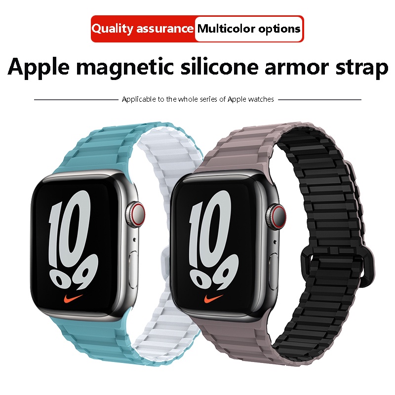 Dây Đeo Silicone Khóa Nam Châm Cho Đồng Hồ Thông Minh apple Watch 49mm 45mm 41mm 44mm 40mm 38mm 42mm iWatch Series 8 ultra 7 6 SE 5 4 3 2