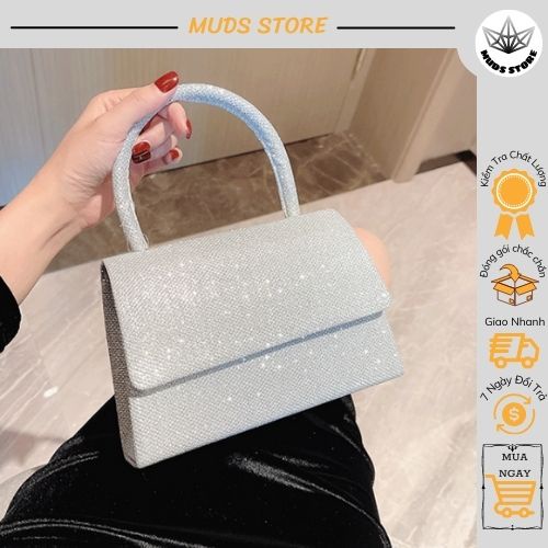 Giỏ Túi Quai Xách Nữ Thời Trang Cầm Tay Tiểu Thư Sang Chảnh Kim Sa Đi Chơi Dự Tiệc Lấp Lánh Cao Cấp Đẹp
