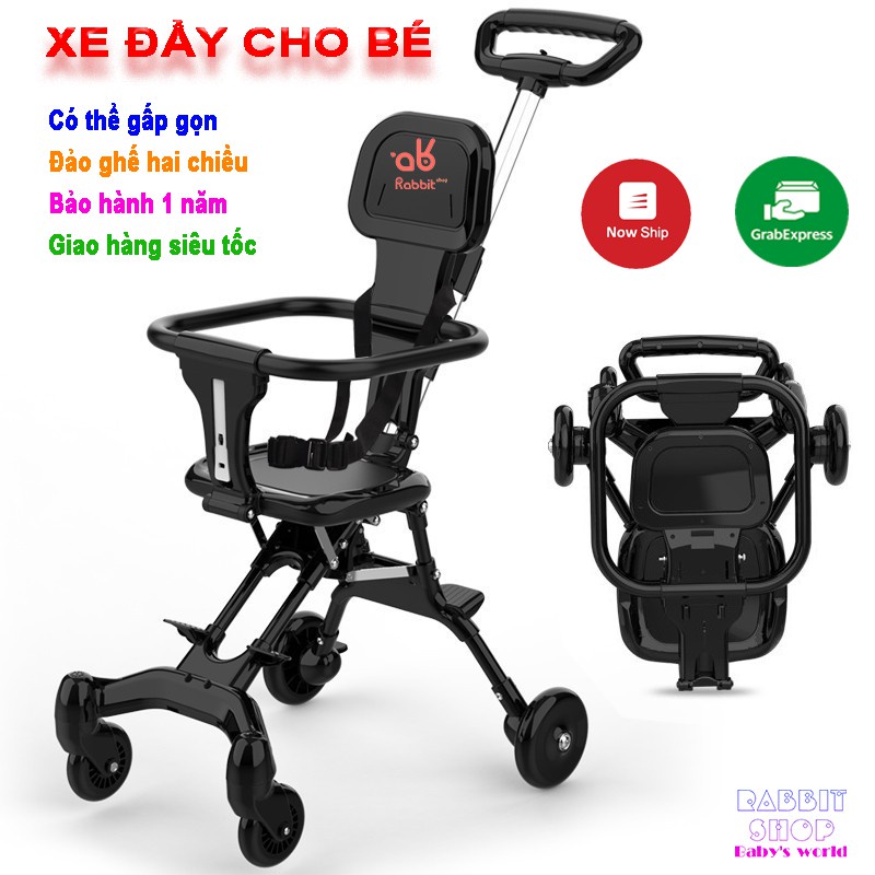 Xe đẩy cho bé du lịch siêu thị gấp gọn xe đẩy 2 chiều trẻ em [XD2CGG]